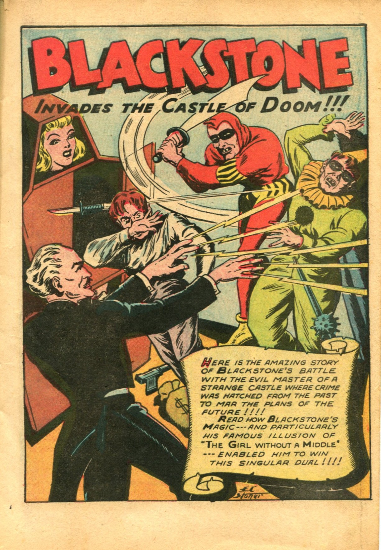 Please-insert: Blackstone Master Magician #2 (May 1946). Vital Comics. Full page.