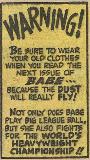 Note: Babe #1 (June 1948). Prize Comics. Detail.
