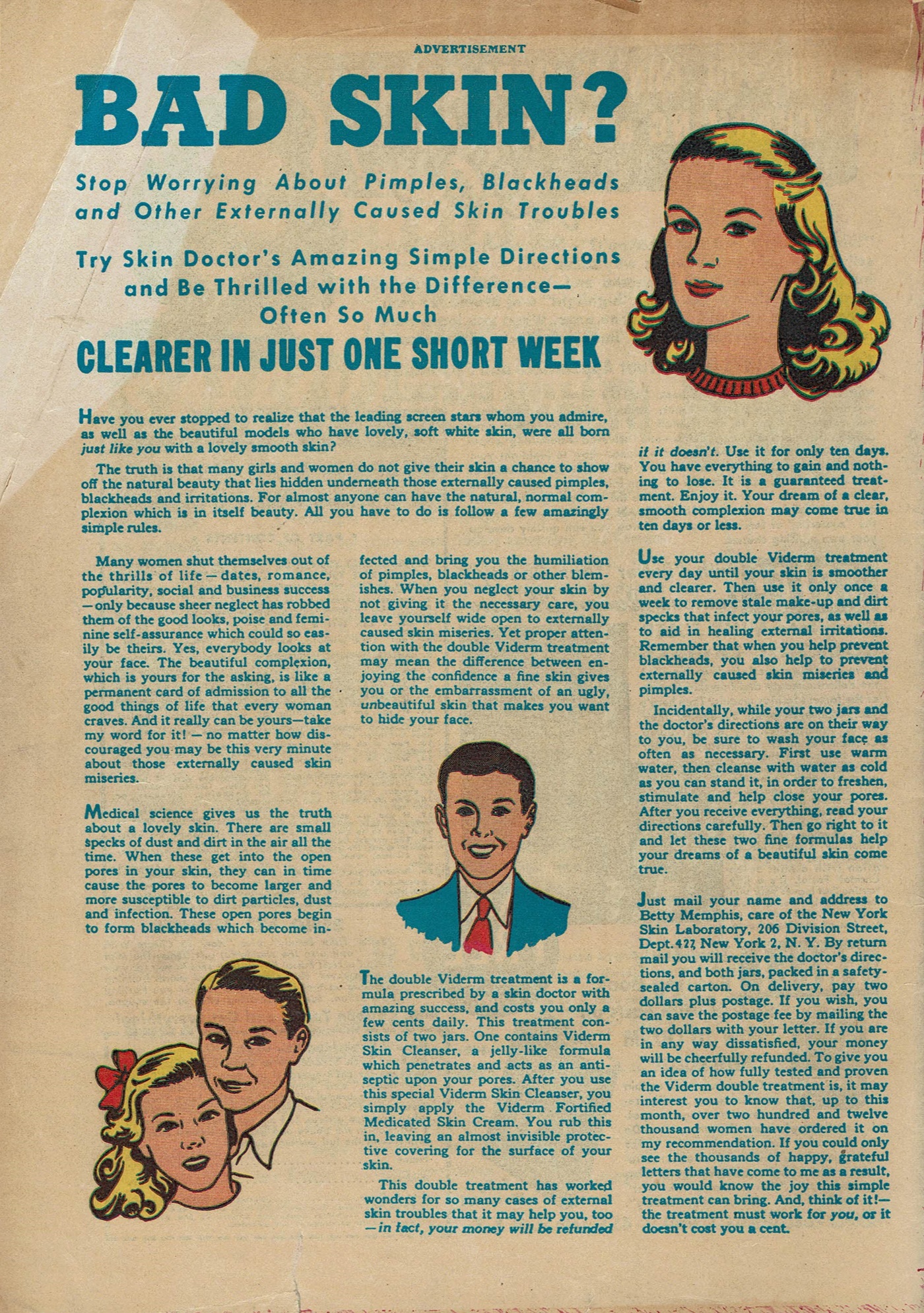 Advertisement: “Bad Skin?” Babe #1 (June 1948). Prize Comics. 