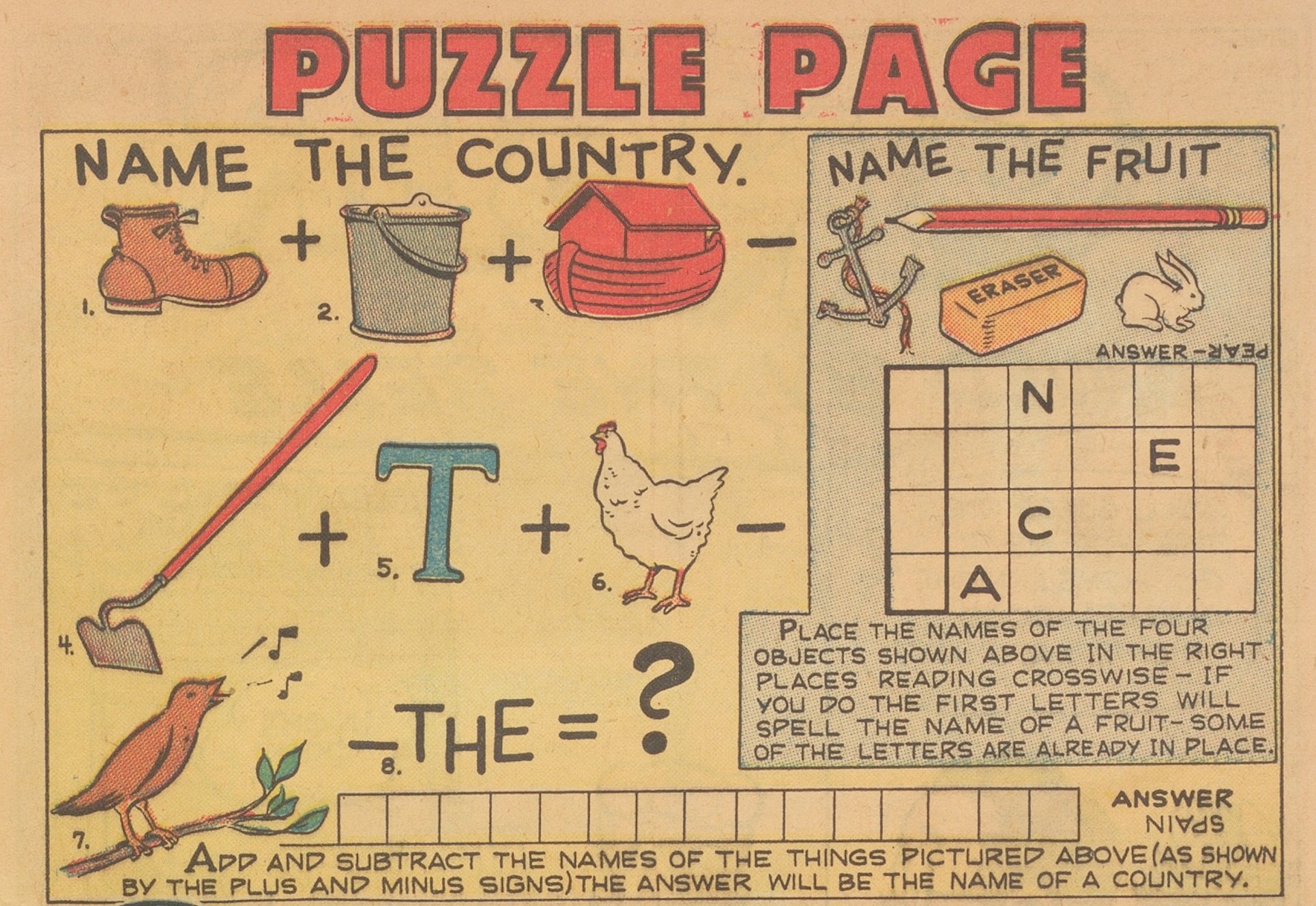 Appendix: “Puzzle Page.” Ginger #1 (June 1951). Archie Comics.  Detail.